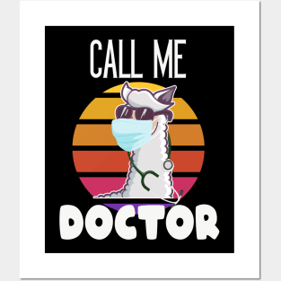 Funny Llama Doctor Posters and Art